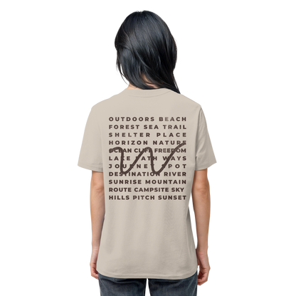 Camping Word-Square - Unisex Bio T-Shirt