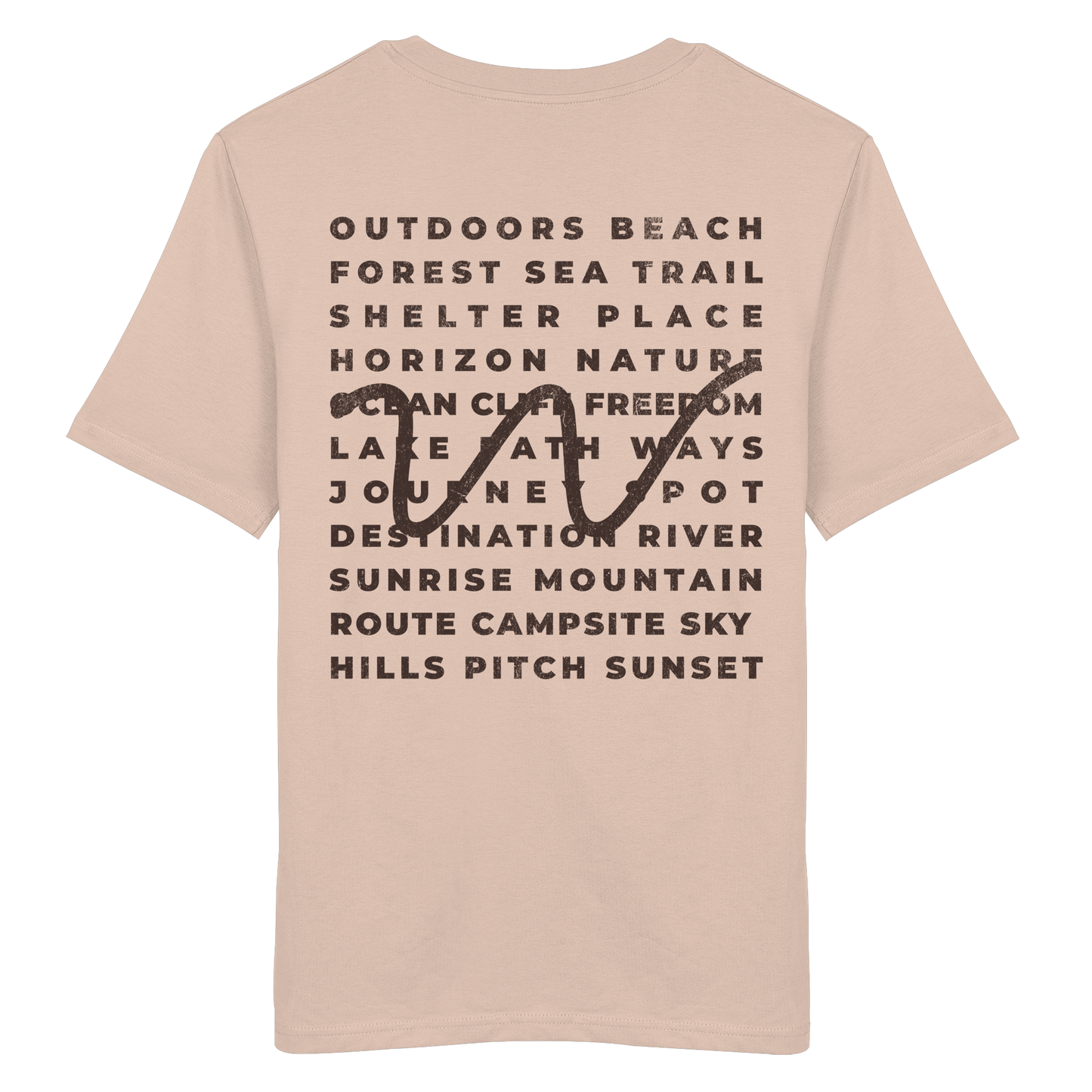 Camping Word-Square - Unisex Bio T-Shirt