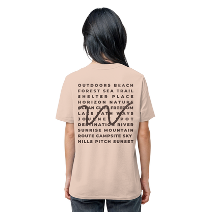 Camping Word-Square - Unisex Bio T-Shirt