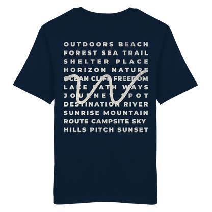 Camping Word-Square - Unisex Bio T-Shirt