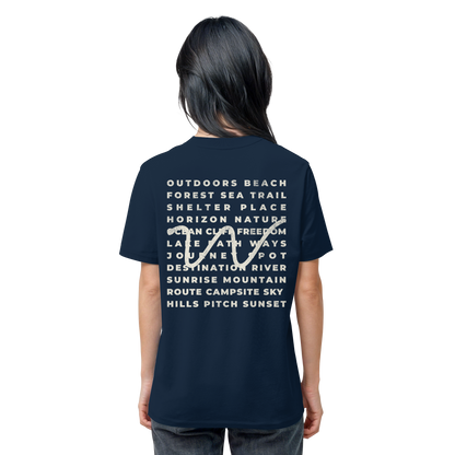 Camping Word-Square - Unisex Bio T-Shirt
