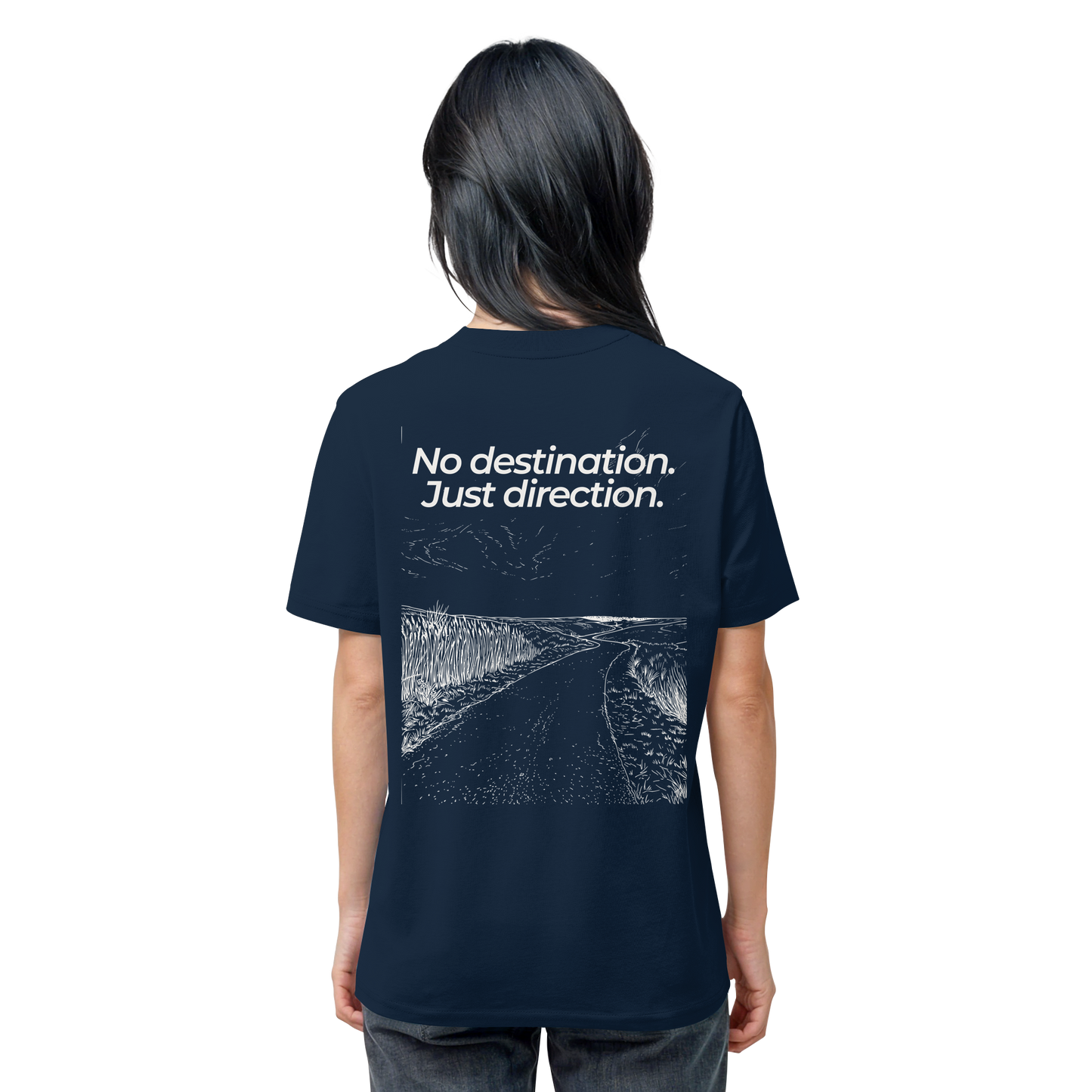 Weg durch die Dünen - No destination. Just direction. - Unisex Bio T-Shirt