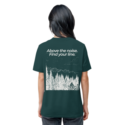 Berggipfel - Above the noise. Find jour line. - Unisex Bio T-Shirt