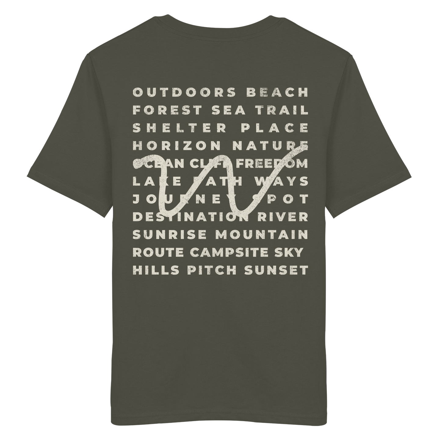 Camping Word-Square - Unisex Bio T-Shirt