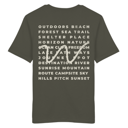 Camping Word-Square - Unisex Bio T-Shirt