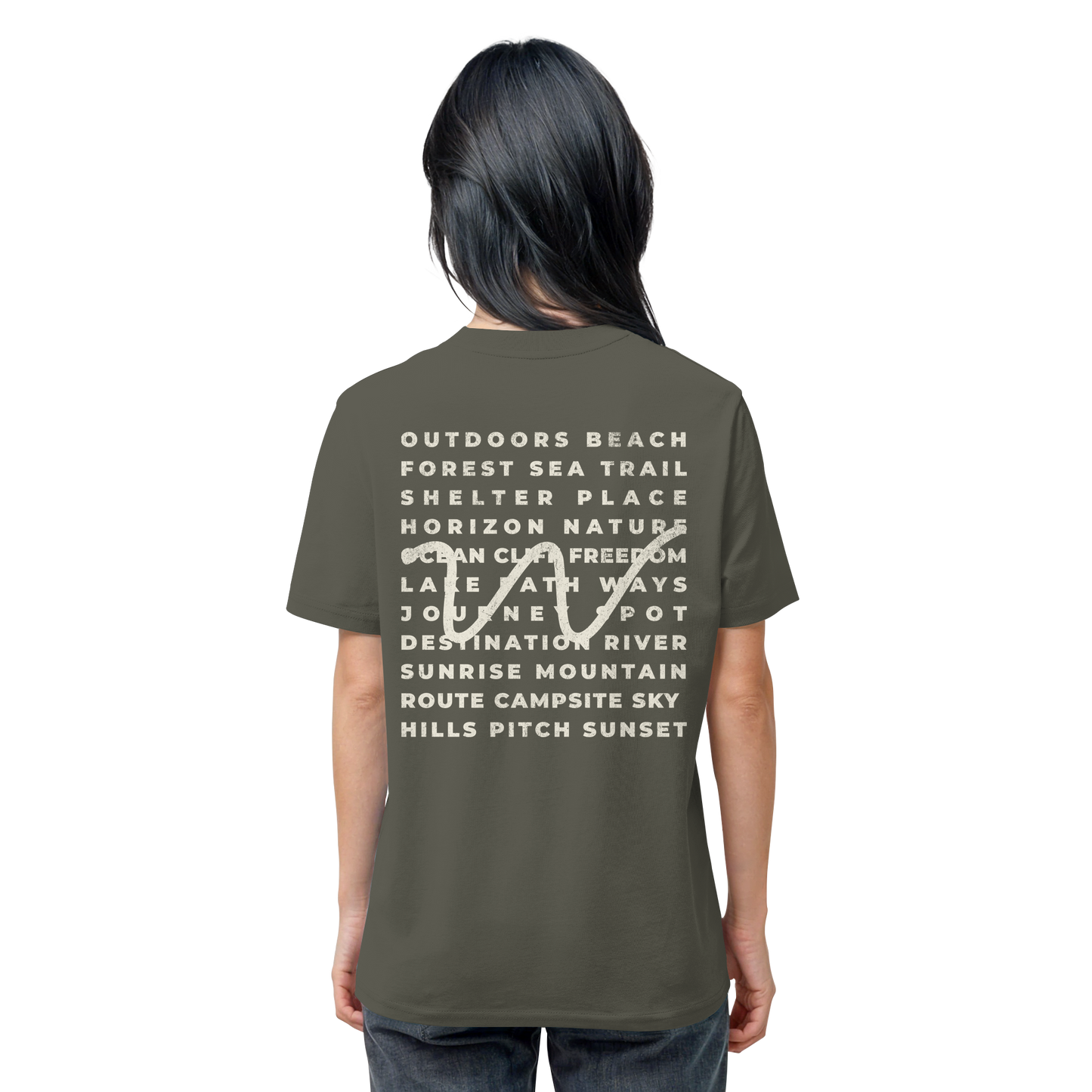 Camping Word-Square - Unisex Bio T-Shirt