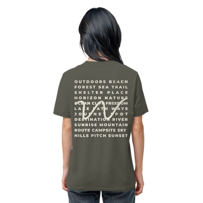 Camping Word-Square - Unisex Bio T-Shirt