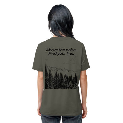 Berggipfel - Above the noise. Find jour line. - Unisex Bio T-Shirt