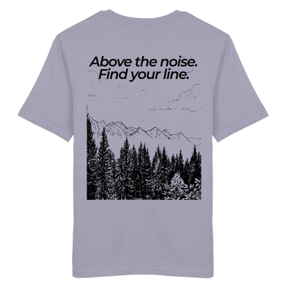 Berggipfel - Above the noise. Find jour line. - Unisex Bio T-Shirt
