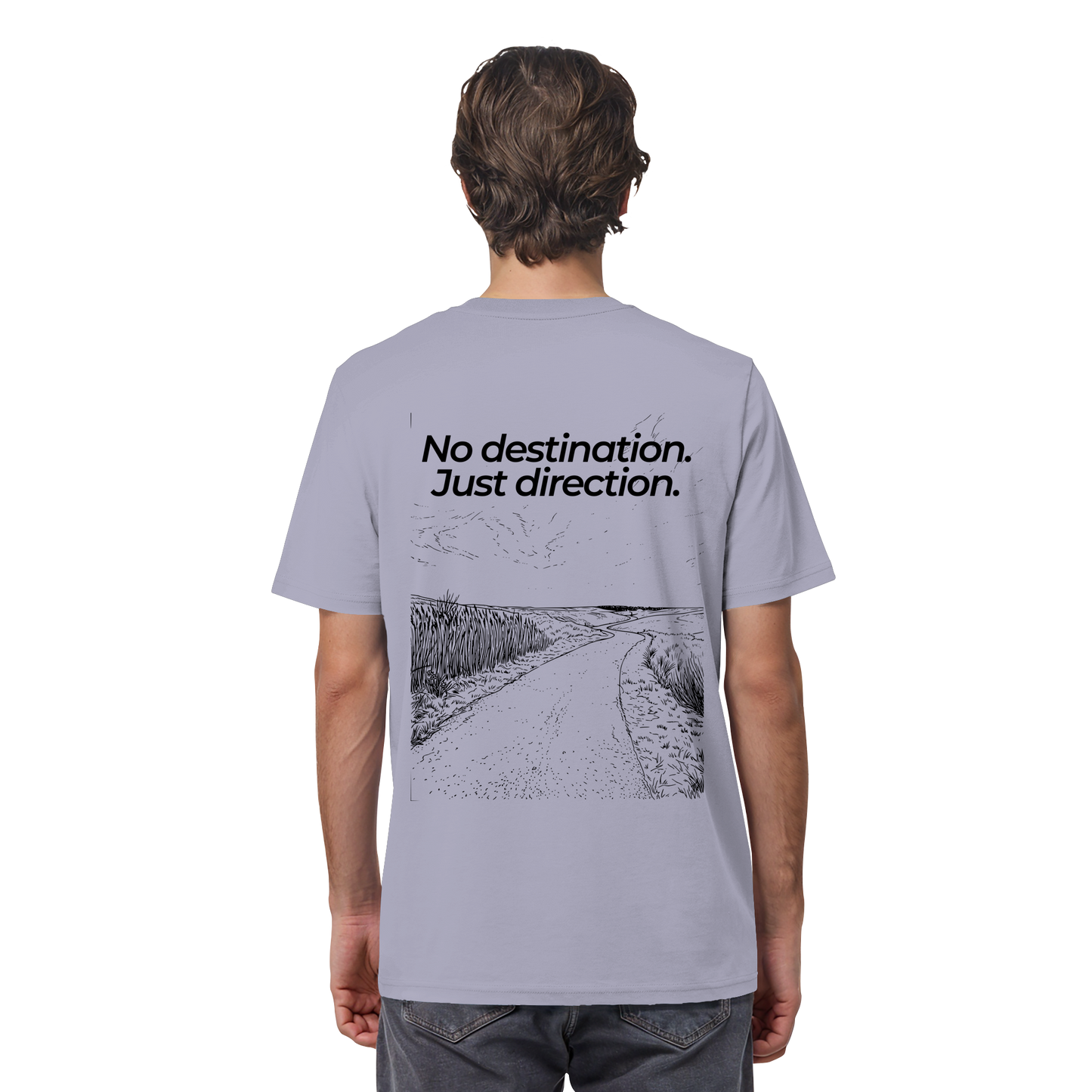Weg durch die Dünen - No destination. Just direction. - Unisex Bio T-Shirt