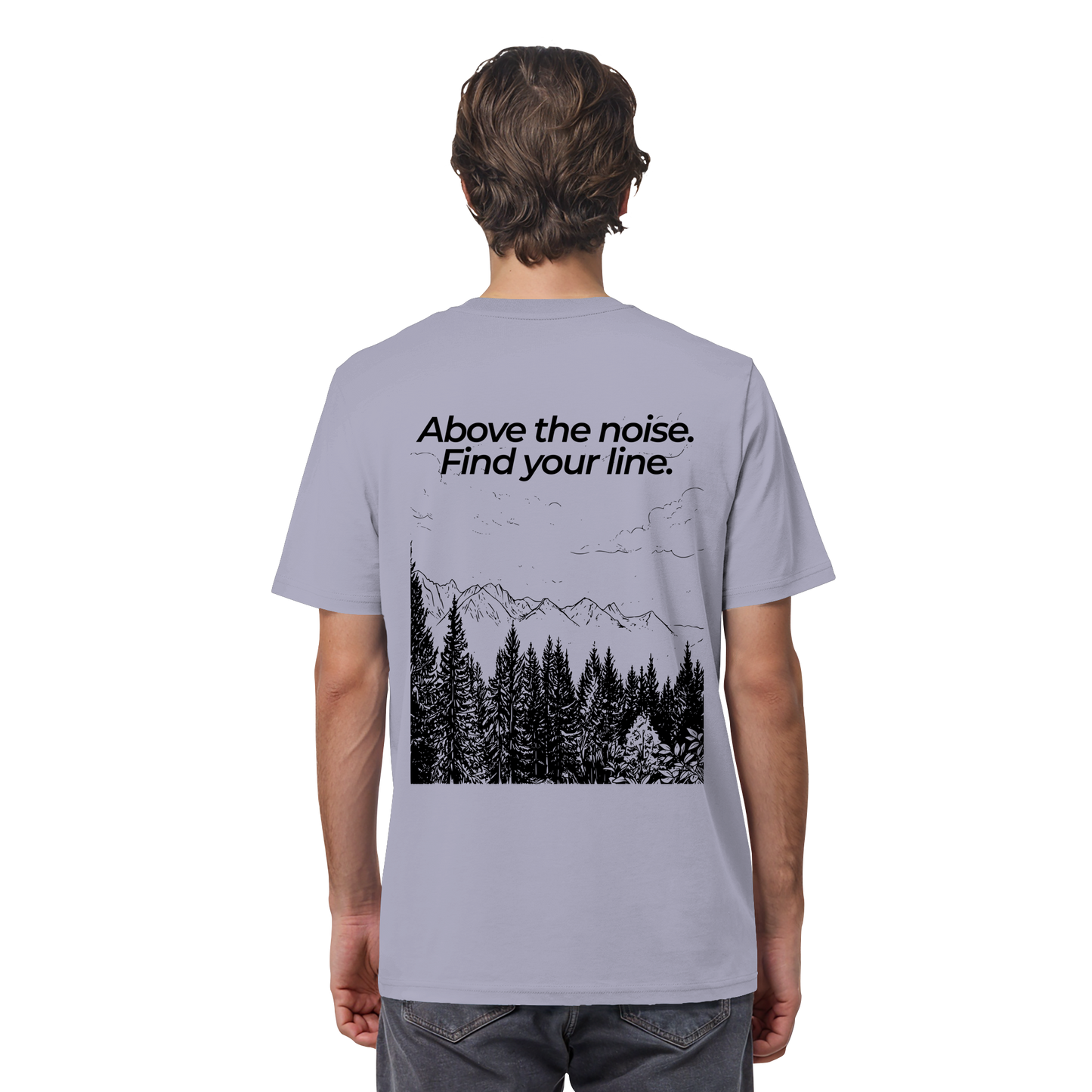 Berggipfel - Above the noise. Find jour line. - Unisex Bio T-Shirt