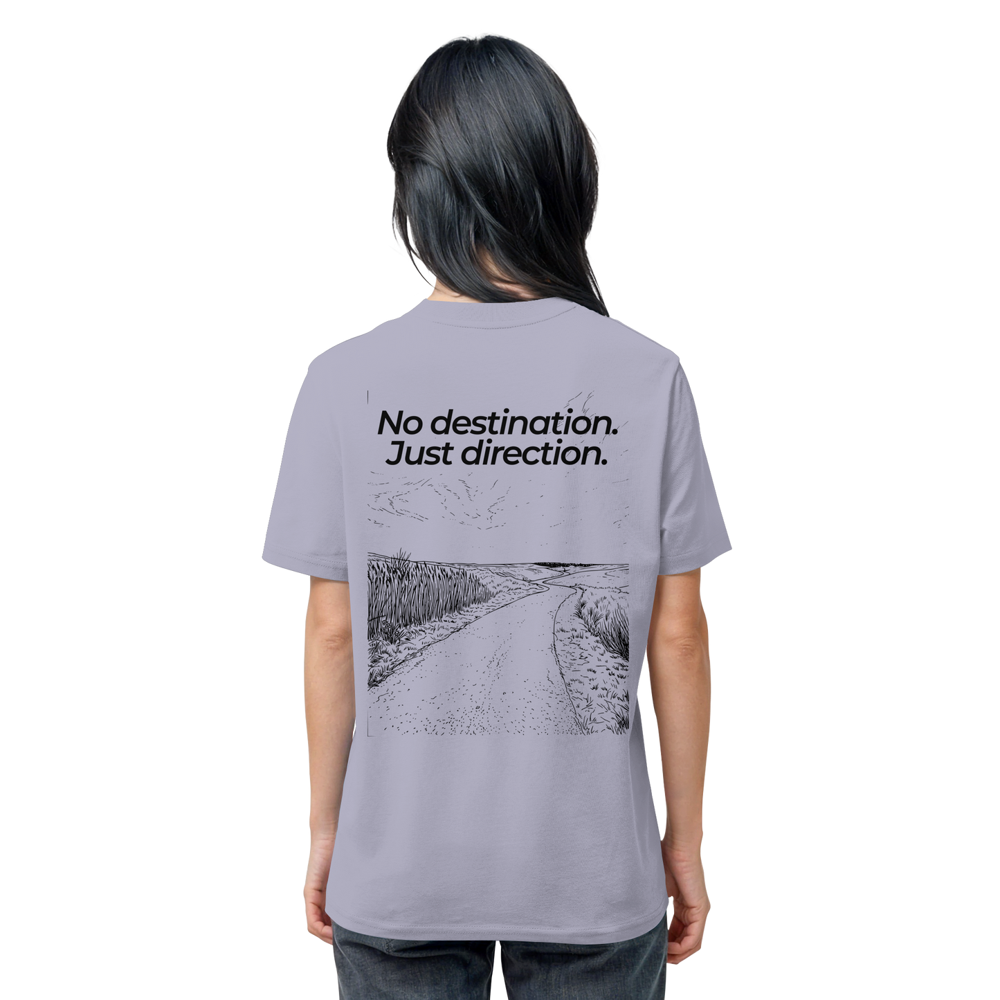 Weg durch die Dünen - No destination. Just direction. - Unisex Bio T-Shirt