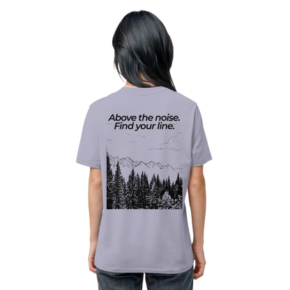 Berggipfel - Above the noise. Find jour line. - Unisex Bio T-Shirt