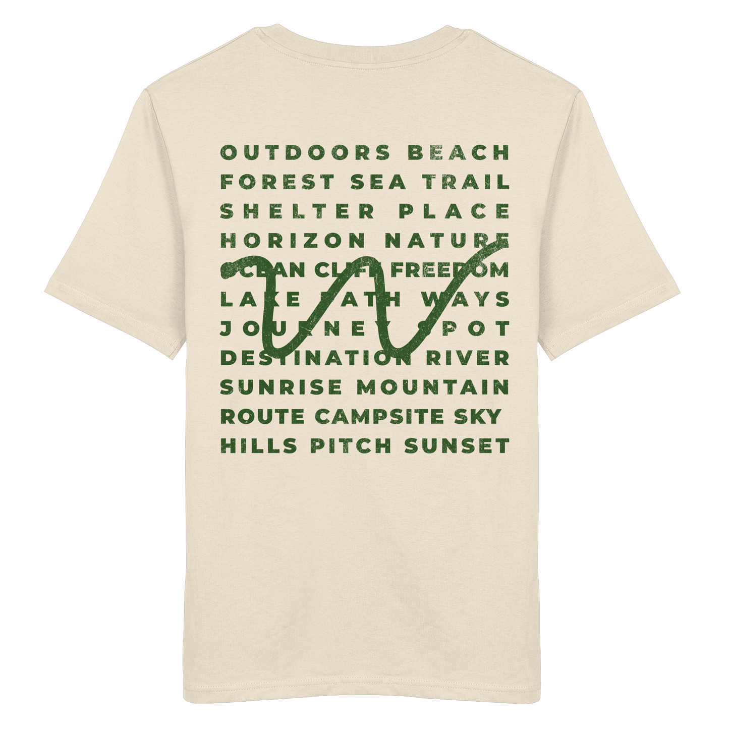 Camping Word-Square - Unisex Bio T-Shirt