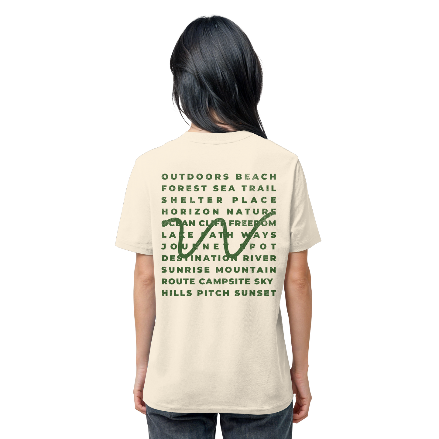Camping Word-Square - Unisex Bio T-Shirt
