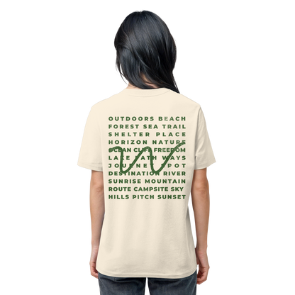 Camping Word-Square - Unisex Bio T-Shirt