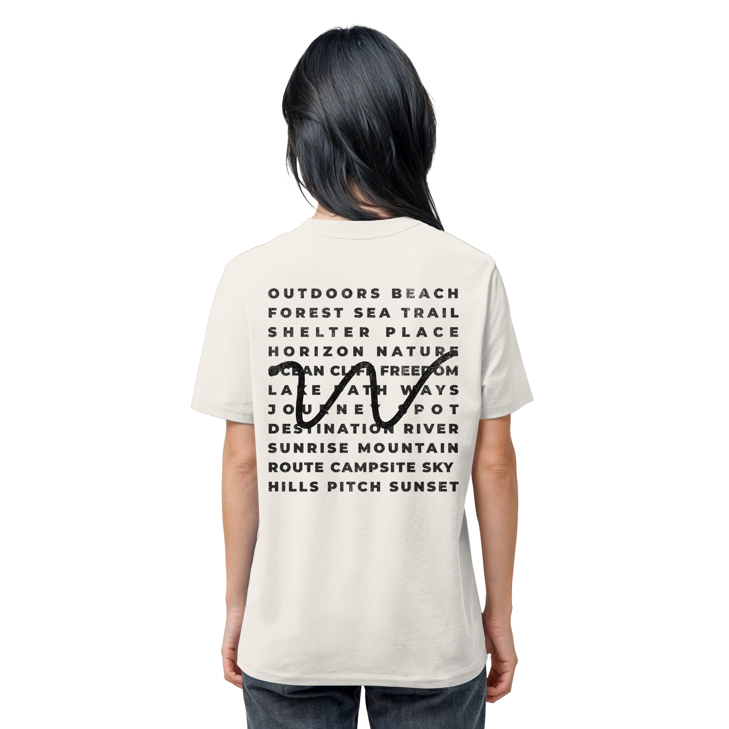 Camping Word-Square - Unisex Bio T-Shirt