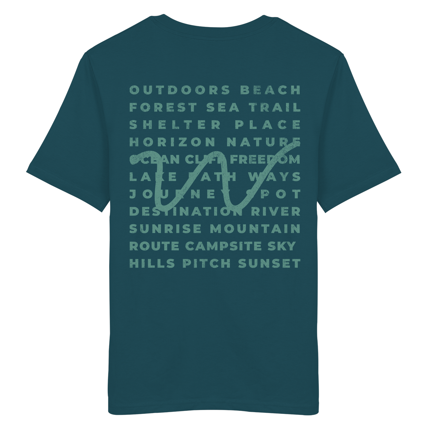 Camping Word-Square - Unisex Bio T-Shirt
