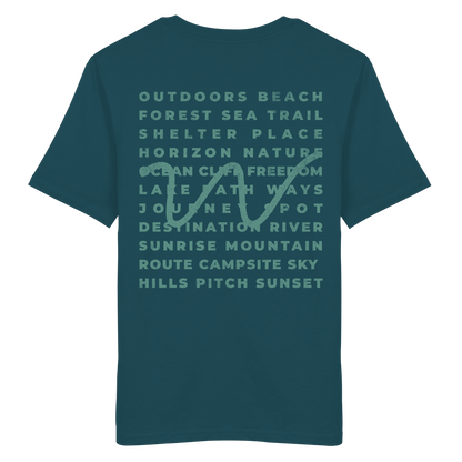 Camping Word-Square - Unisex Bio T-Shirt