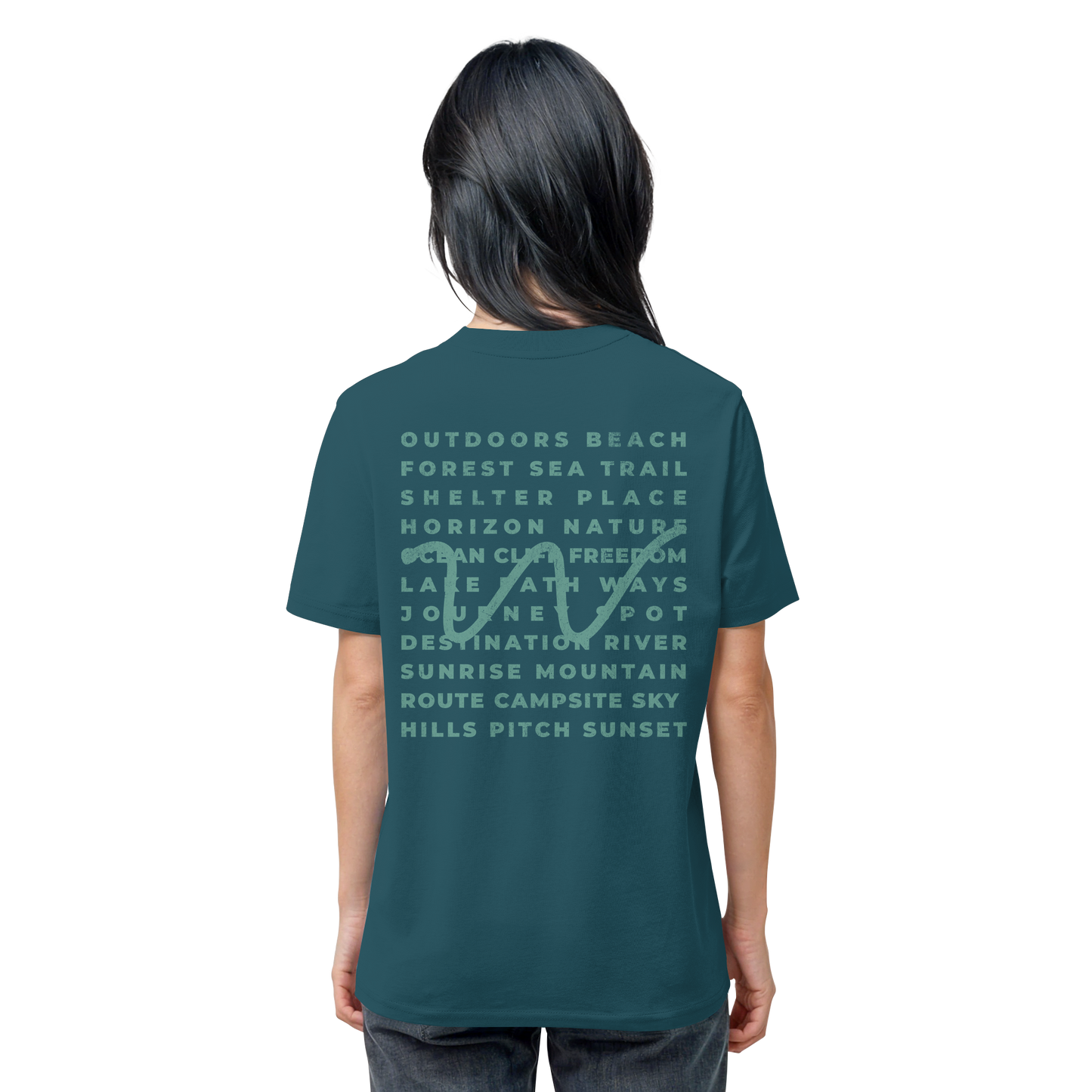 Camping Word-Square - Unisex Bio T-Shirt