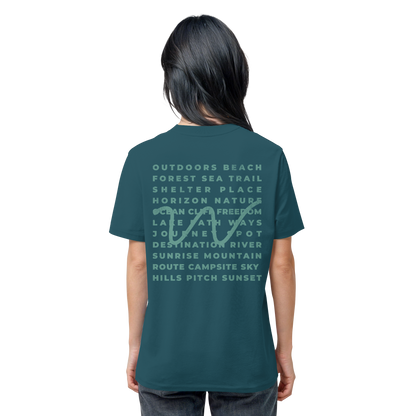 Camping Word-Square - Unisex Bio T-Shirt