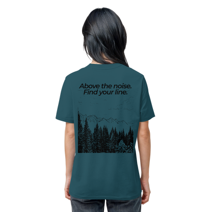 Berggipfel - Above the noise. Find jour line. - Unisex Bio T-Shirt