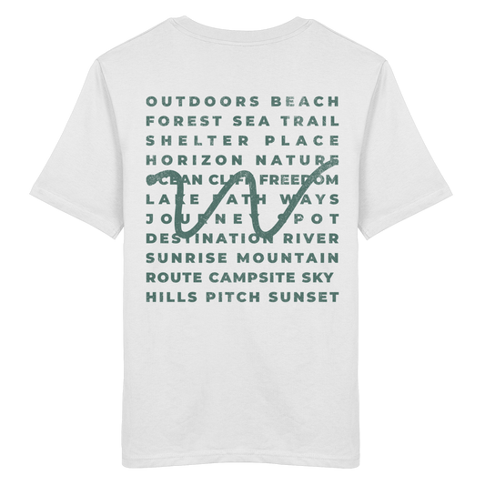 Camping Word-Square - Unisex Bio T-Shirt