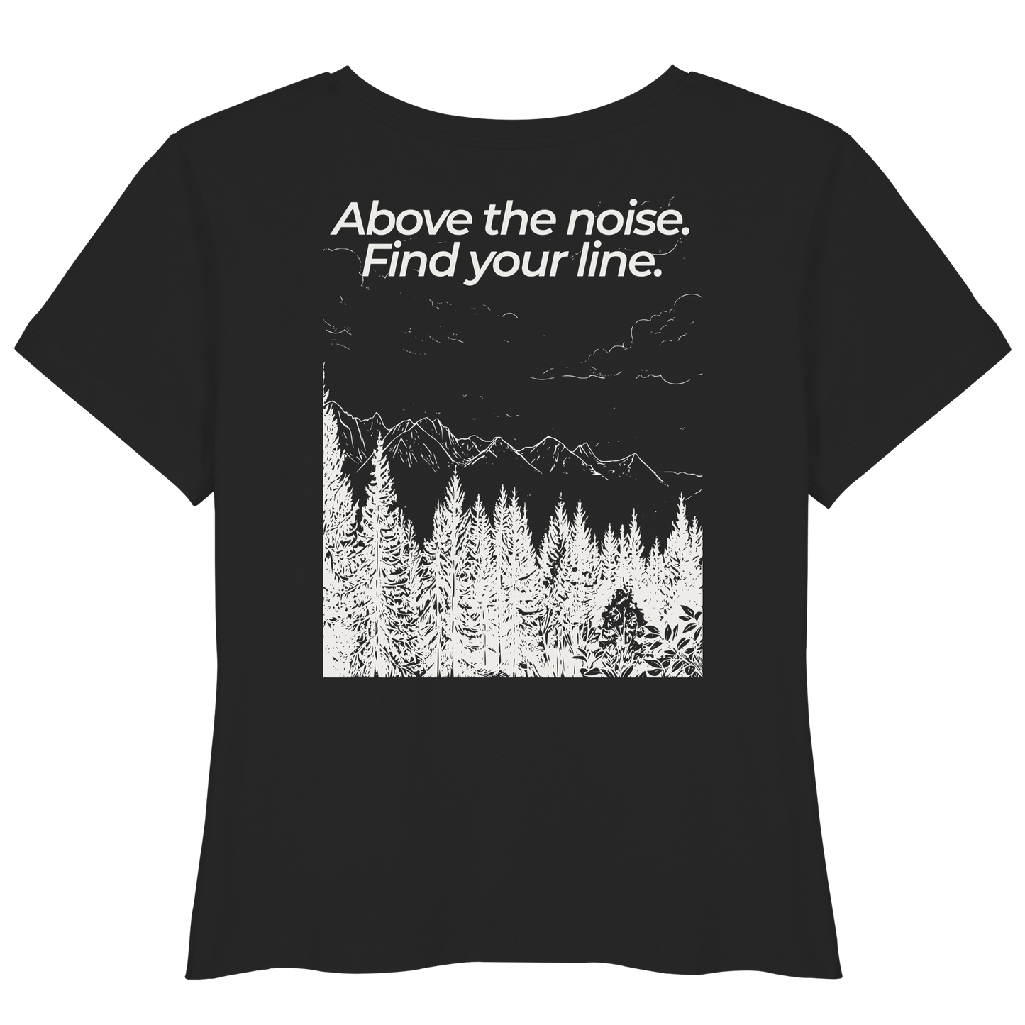 Berggipfel - Above the noise. Find jour line. - Damen Bio Lightweight T-Shirt