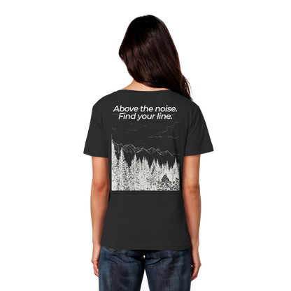 Berggipfel - Above the noise. Find jour line. - Damen Bio Lightweight T-Shirt