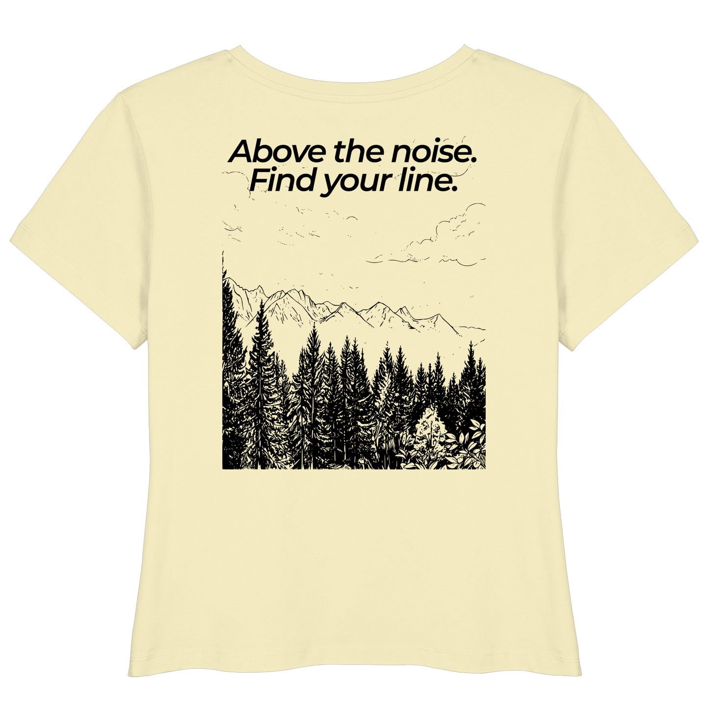 Berggipfel - Above the noise. Find jour line. - Damen Bio Lightweight T-Shirt