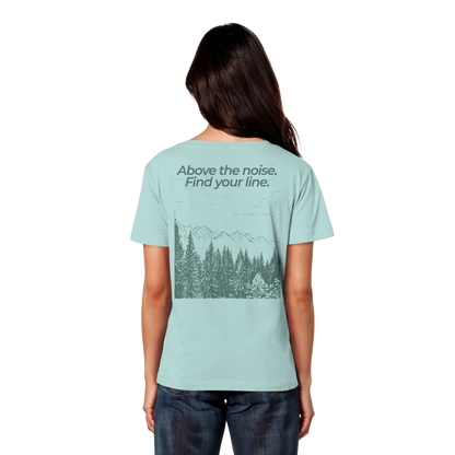 Berggipfel - Above the noise. Find jour line. - Damen Bio Lightweight T-Shirt