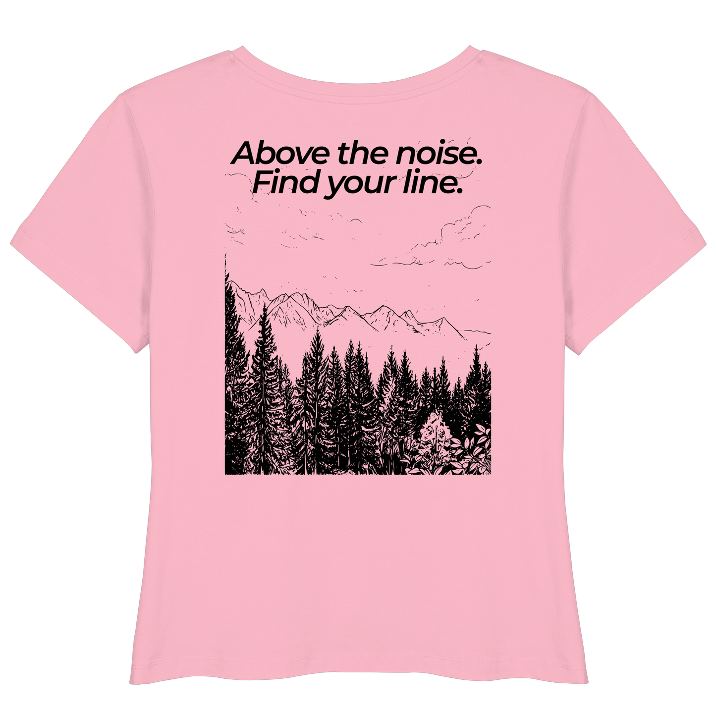 Berggipfel - Above the noise. Find jour line. - Damen Bio Lightweight T-Shirt