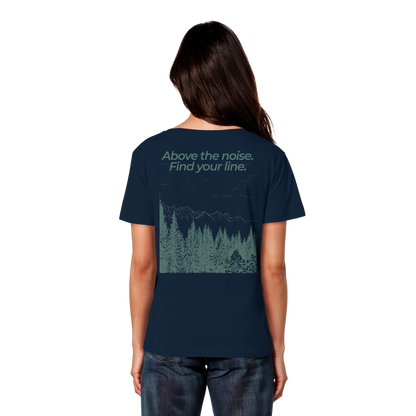 Berggipfel - Above the noise. Find jour line. - Damen Bio Lightweight T-Shirt