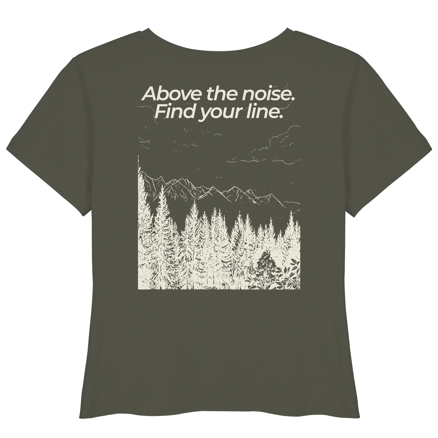 Berggipfel - Above the noise. Find jour line. - Damen Bio Lightweight T-Shirt