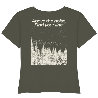 Berggipfel - Above the noise. Find jour line. - Damen Bio Lightweight T-Shirt