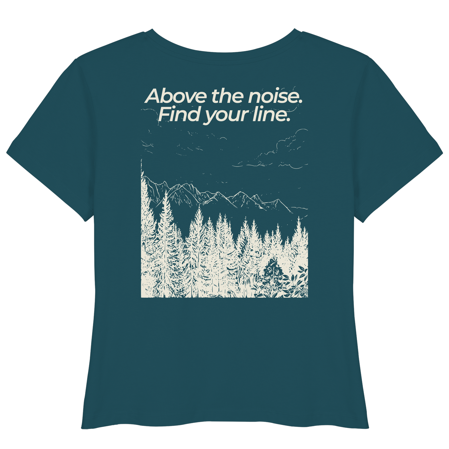 Berggipfel - Above the noise. Find jour line. - Damen Bio Lightweight T-Shirt