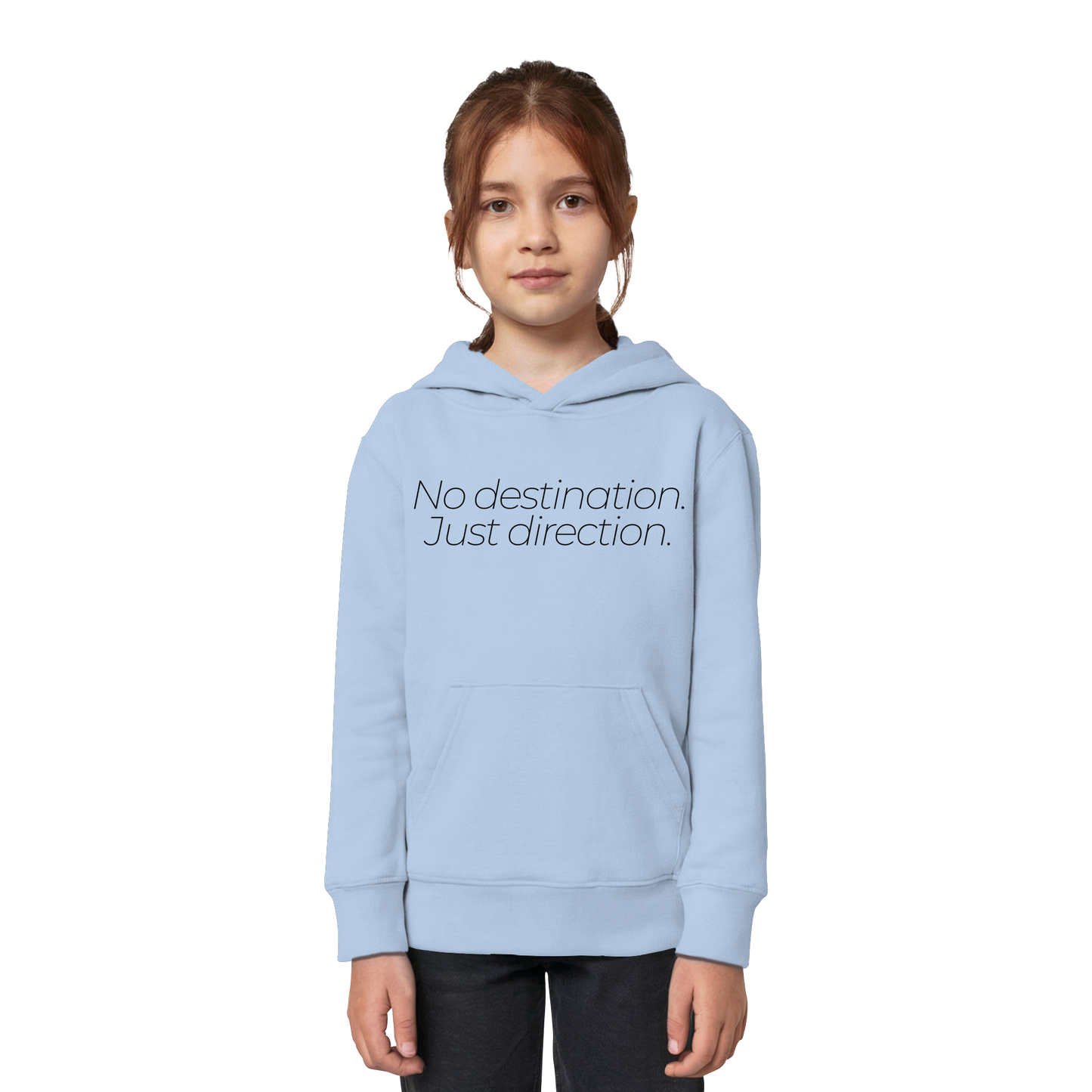 No destination. Just direction. - Kids Bio Basic Hoodie