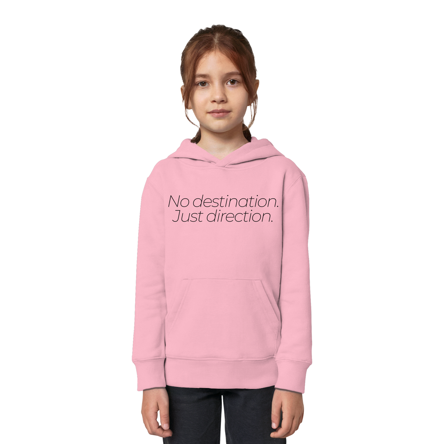 No destination. Just direction. - Kids Bio Basic Hoodie