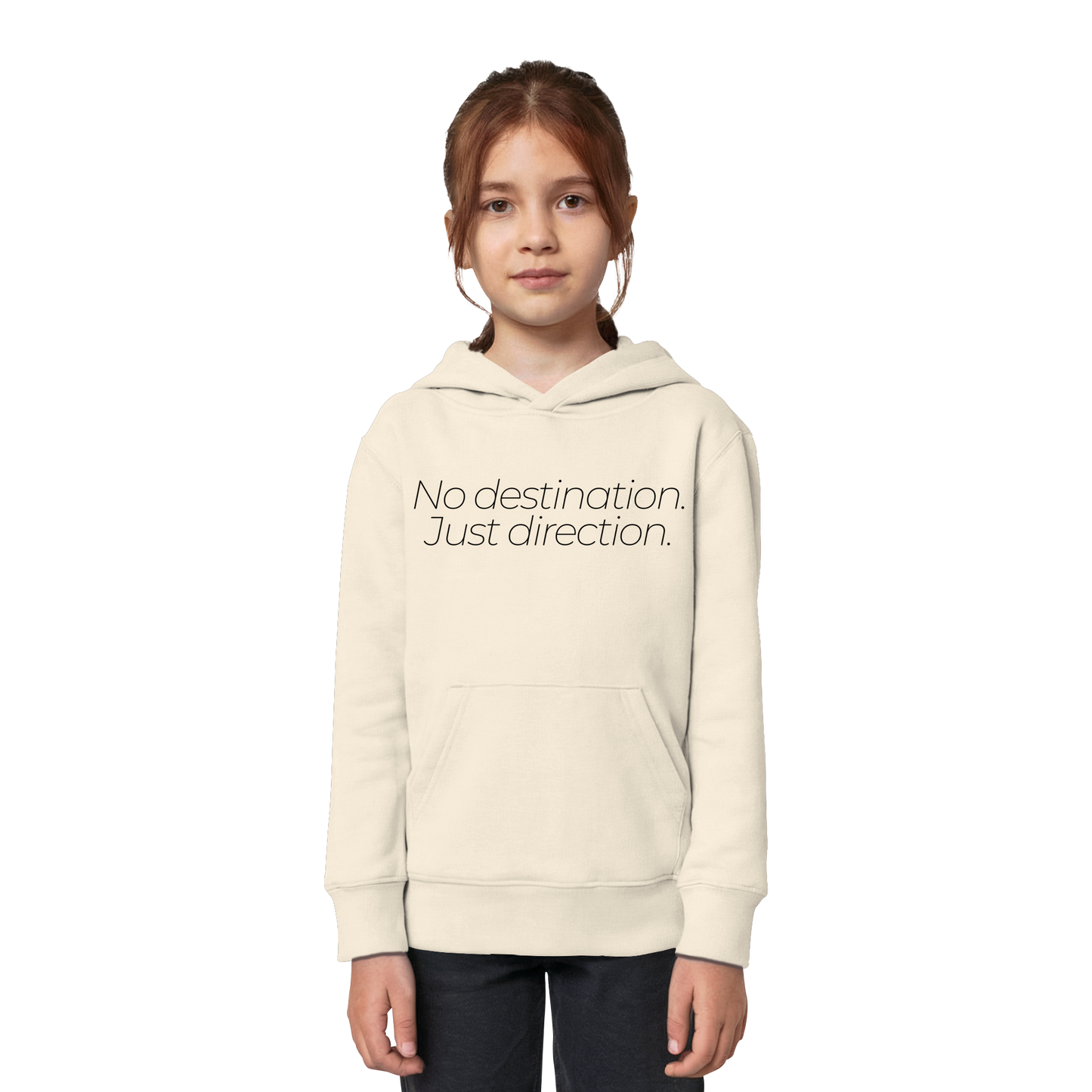 No destination. Just direction. - Kids Bio Basic Hoodie