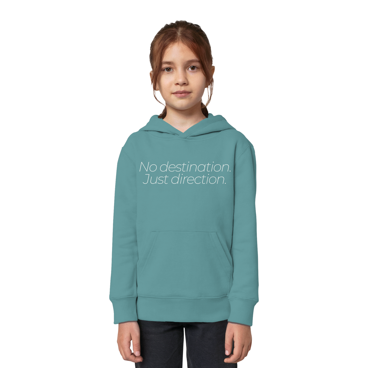 No destination. Just direction. - Kids Bio Basic Hoodie