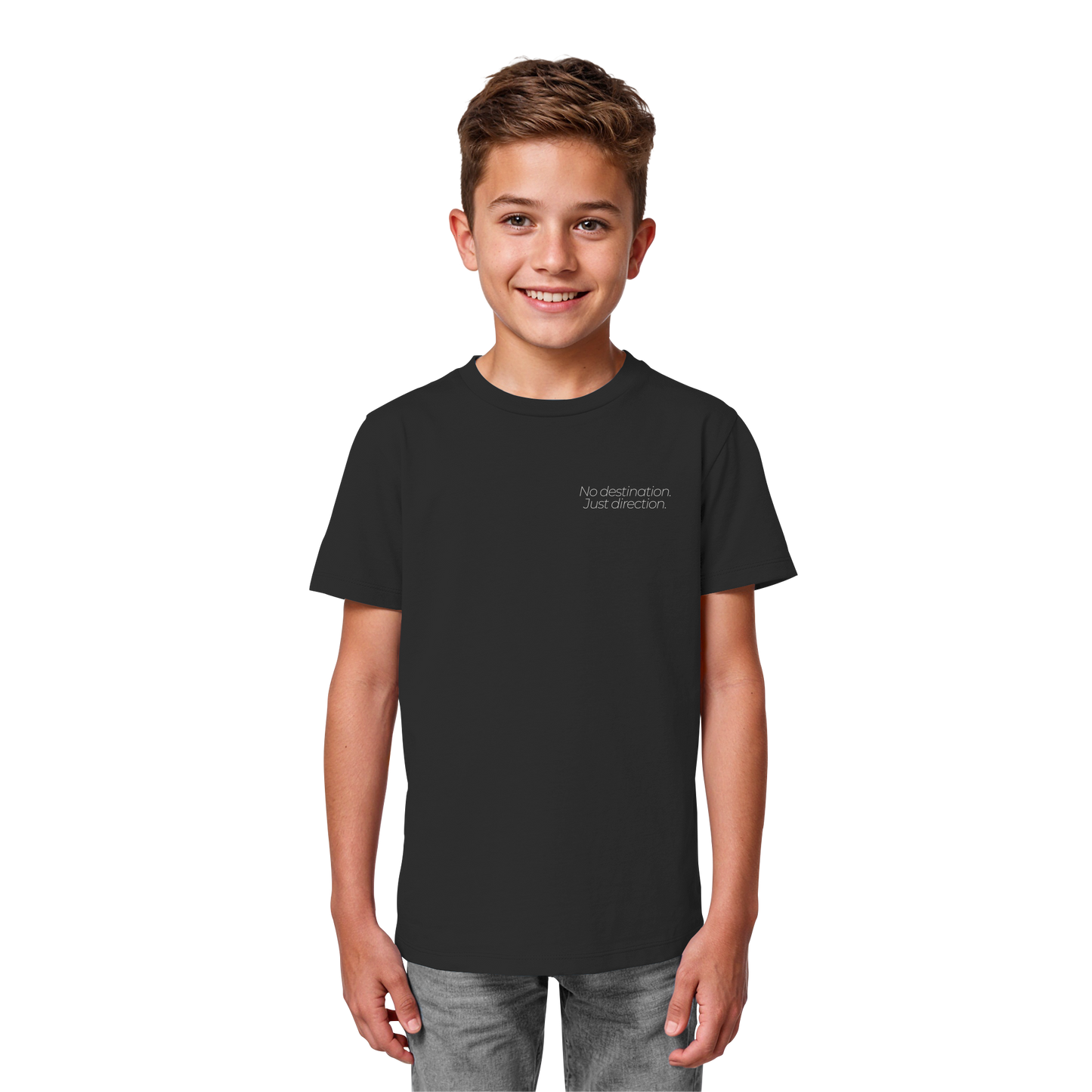 No destination. Just direction. - Kids Bio T-Shirt
