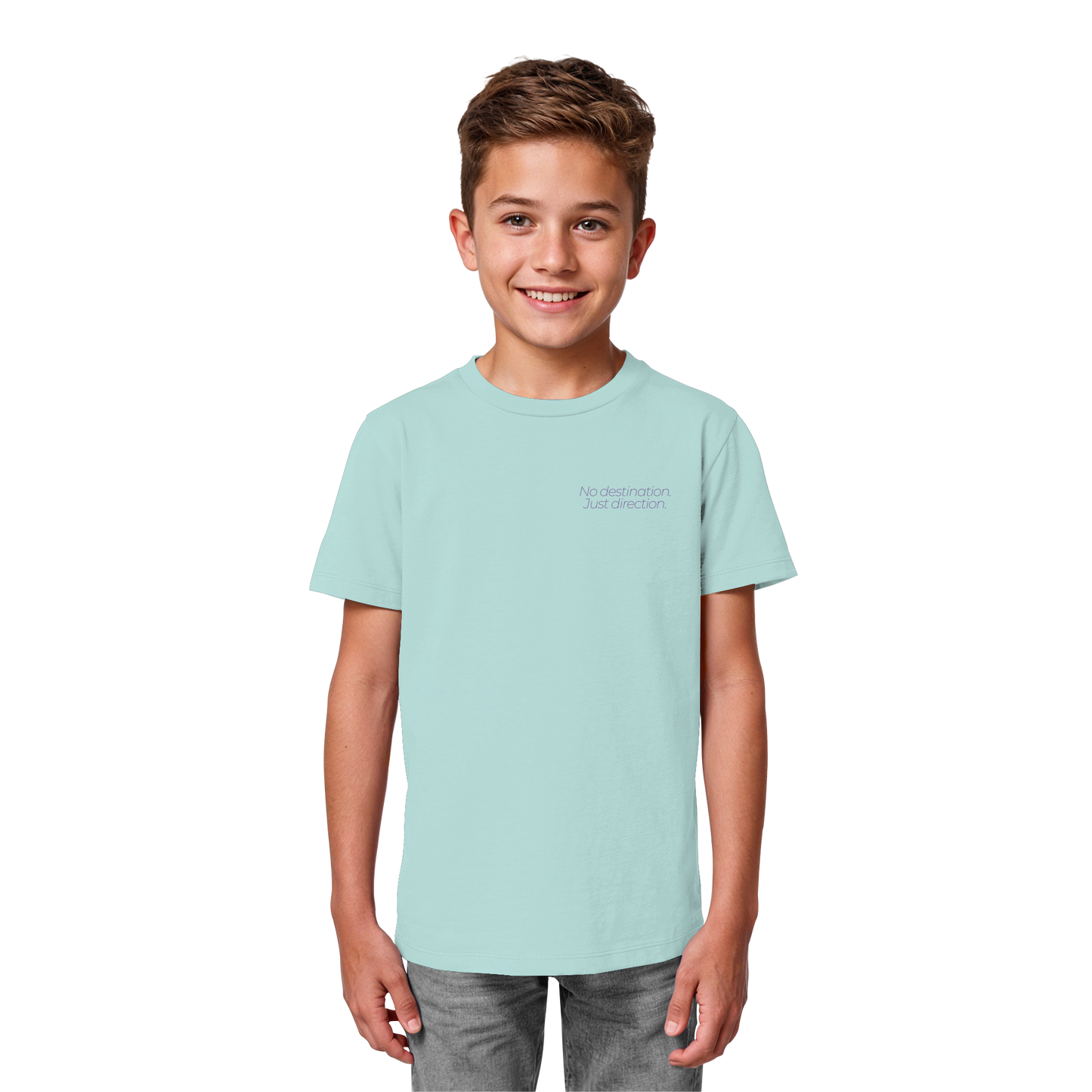 No destination. Just direction. - Kids Bio T-Shirt