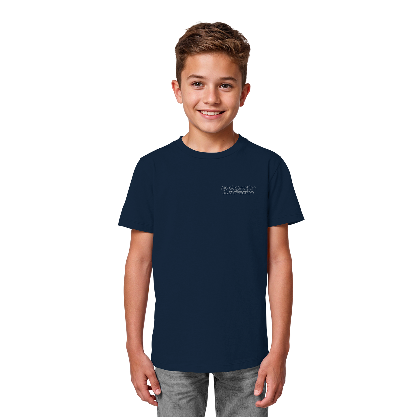 No destination. Just direction. - Kids Bio T-Shirt