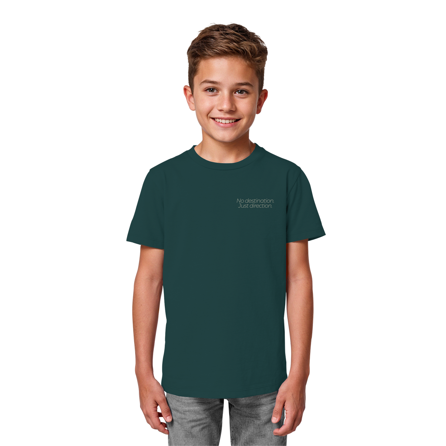 No destination. Just direction. - Kids Bio T-Shirt
