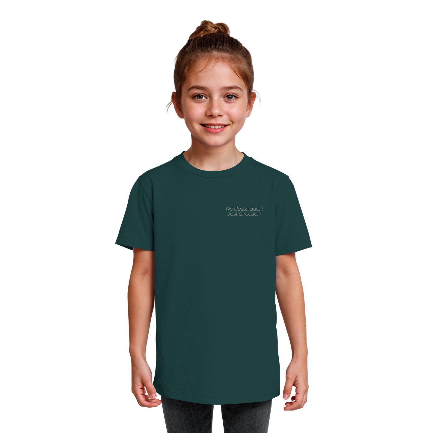 No destination. Just direction. - Kids Bio T-Shirt