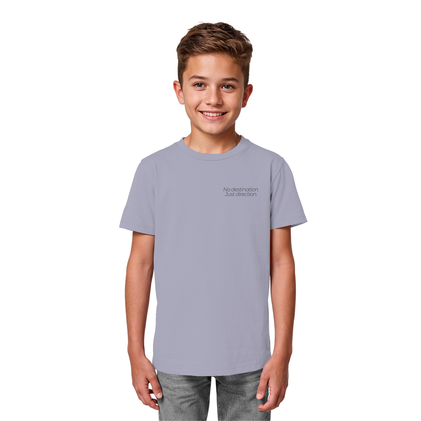 No destination. Just direction. - Kids Bio T-Shirt