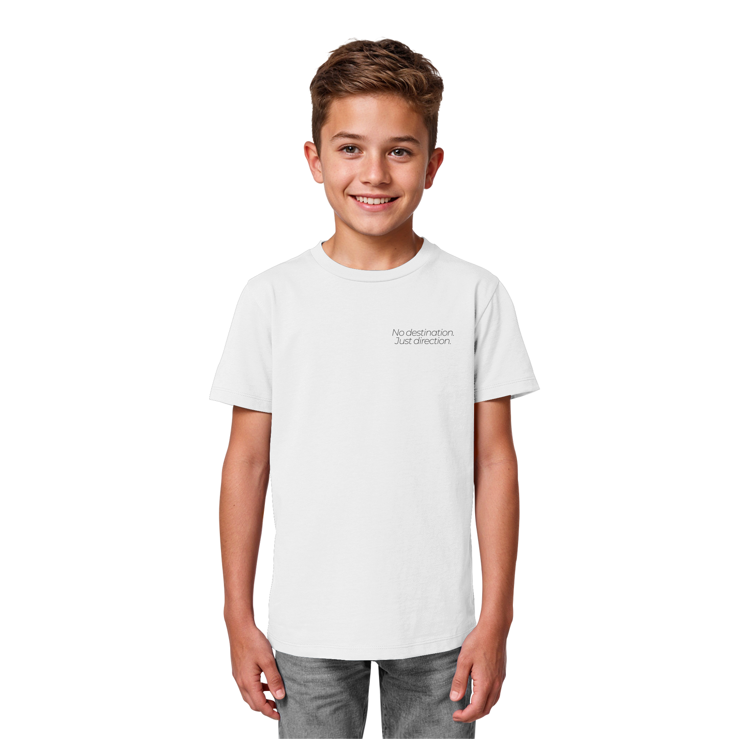 No destination. Just direction. - Kids Bio T-Shirt