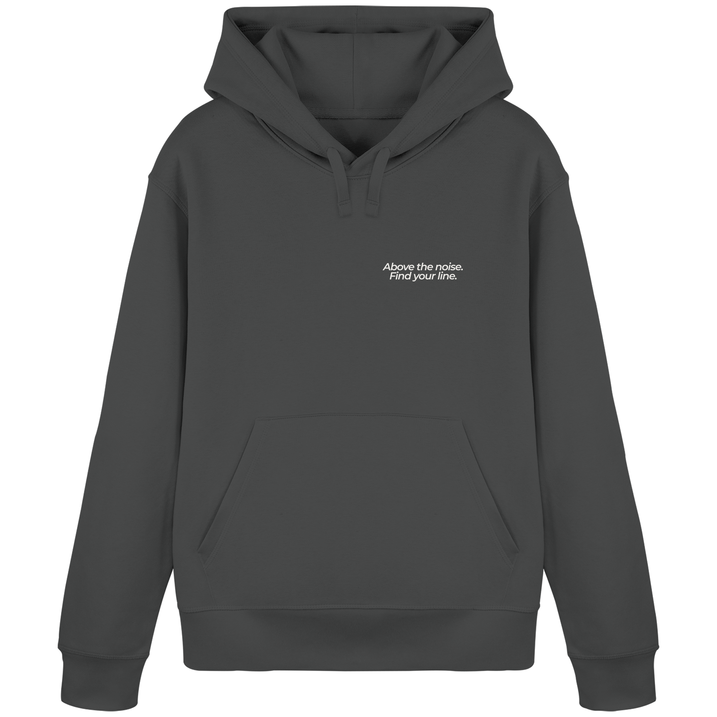 Berggipfel - Above the noise. Find jour line. - Unisex Bio Basic Hoodie
