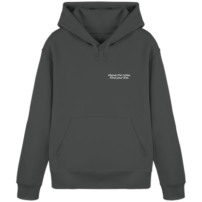 Berggipfel - Above the noise. Find jour line. - Unisex Bio Basic Hoodie