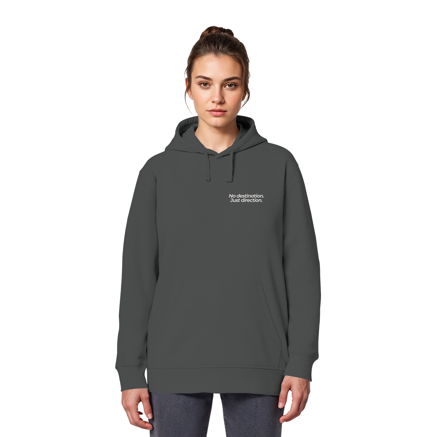 Weg durch die Dünen - No destination. Just direction. - Unisex Bio Basic Hoodie